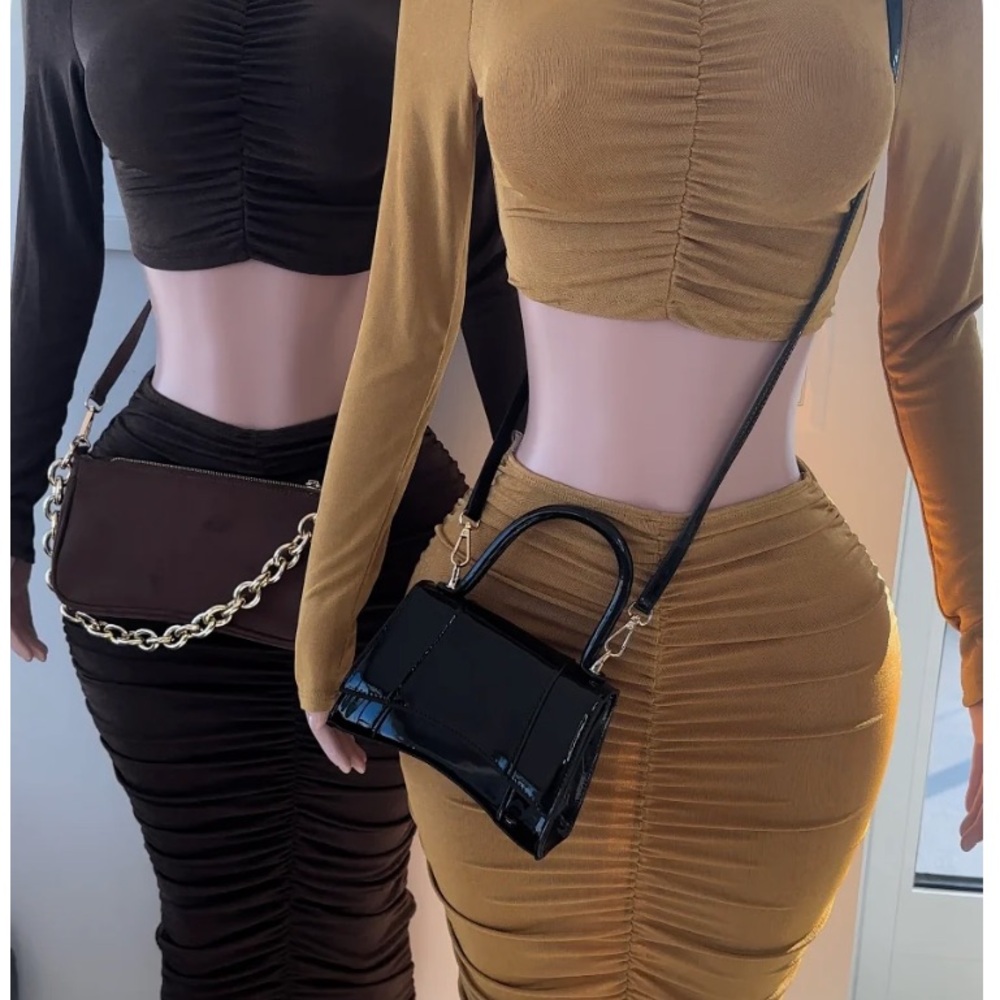 Runched two piece set